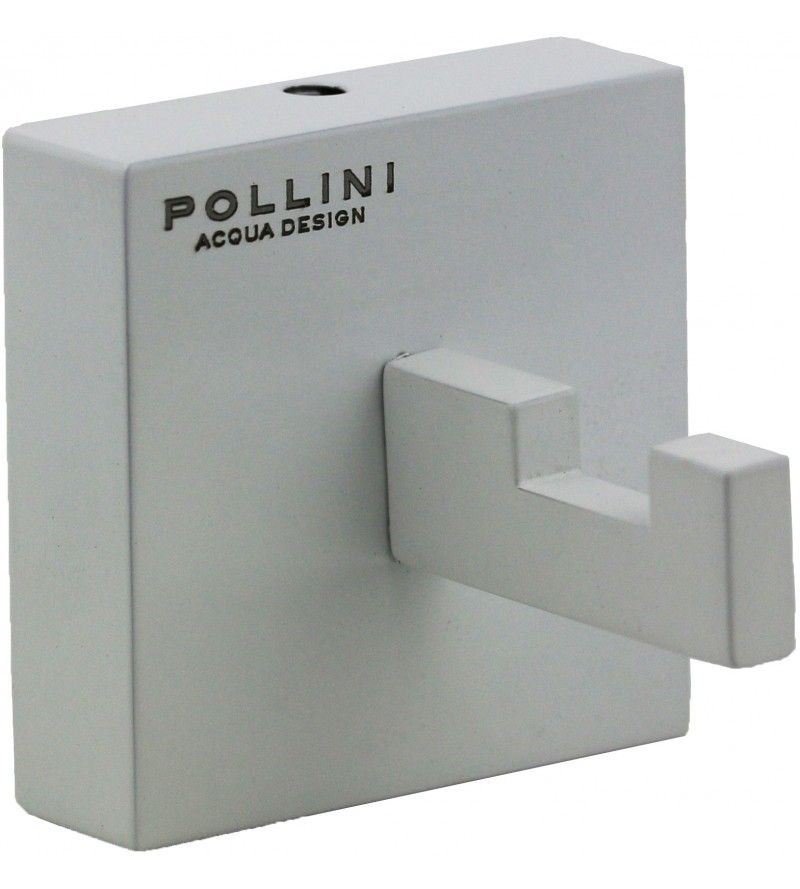 Porta accappatoio in ottone con installazione a parete Pollini Acqua Design Cube P1007