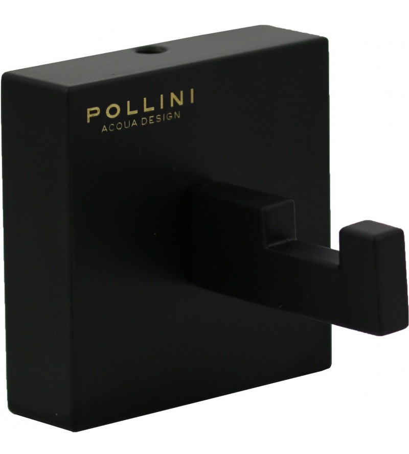 Porta accappatoio in ottone con installazione a parete Pollini Acqua Design Cube P1007