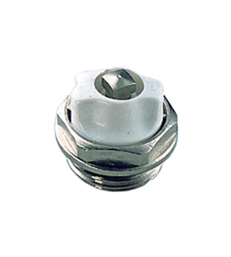 Chrome-plated manual air vent valve with swiveling purge FAR 6020