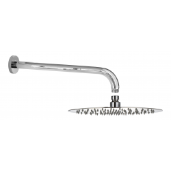 3S METAL ROUND SHOWER ARM 25 cm CONCEALED WALL FIXING CHROME HEAD JOINT 1/2" 