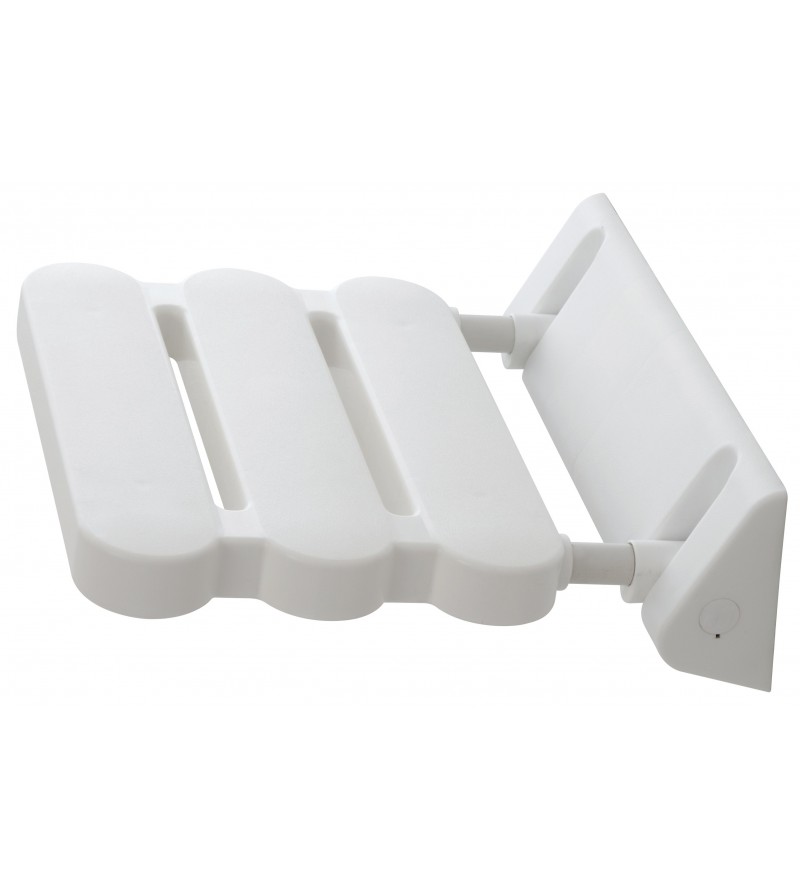 Folding shower seat in white ABS Feridras 289012