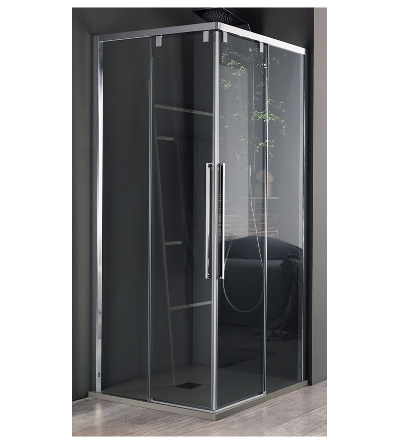 Cabina de ducha de esquina de cuatro puertas Samo Acrux B8816