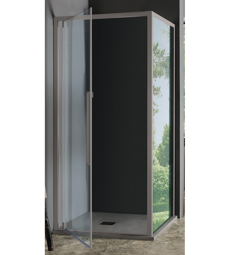 Puerta de ducha con 1 puerta batiente que se abre hacia adentro y hacia afuera Samo Acrux B8801
