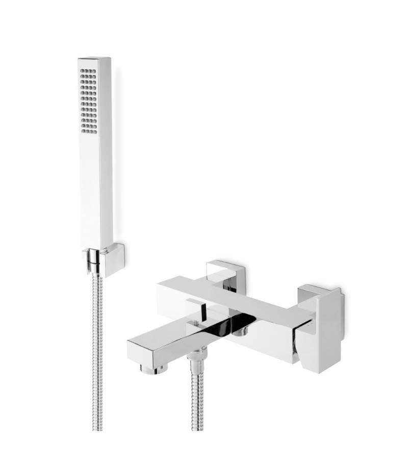Mezclador de baño externo con soporte de ducha de pared Newform Ergo-Q 66440C