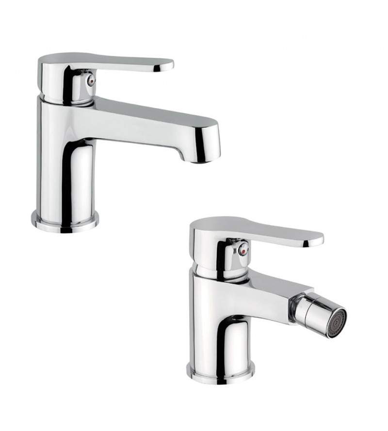 Complete set of mixer taps in chromed brass ICrolla Flash KITFLASH1CR