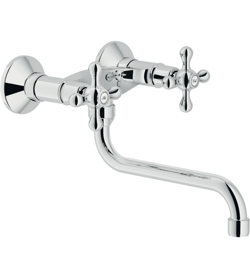 Wall-mounted sink mixer with swivel spout Nobili Grazia GRC5003CR