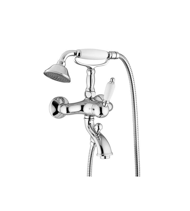 Chrome colored external bath group with shower set Gattoni Orta 2710/27C0.OLD