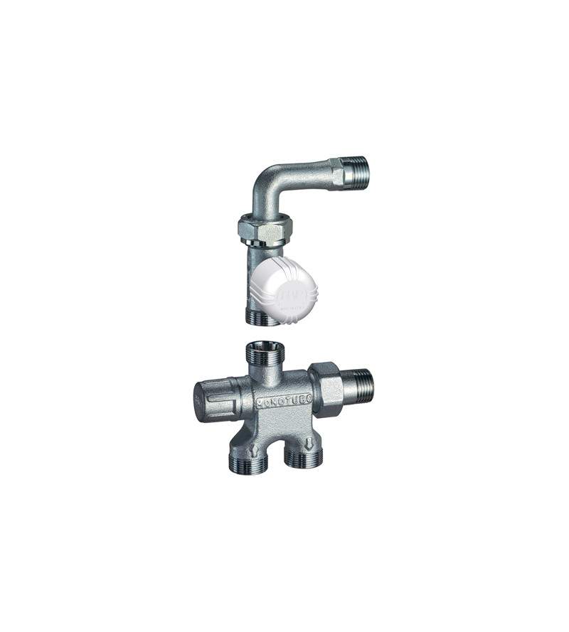 Chrome-plated thermostatic single-pipe “GRT” valve FAR 1440