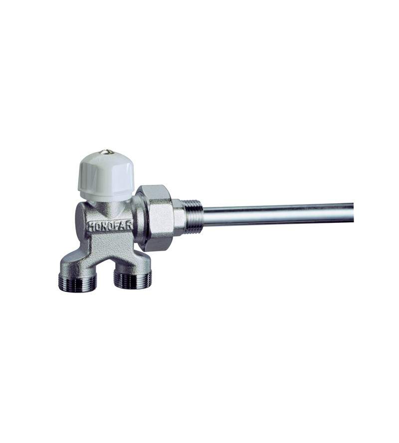 Chrome-plated manual valve for single-pipe systems FAR 1451