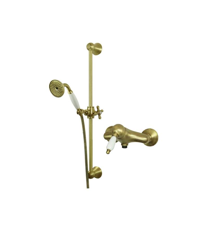 Set de ducha estilo retro en color bronce Gattoni Orta KT110/27VB.OLD