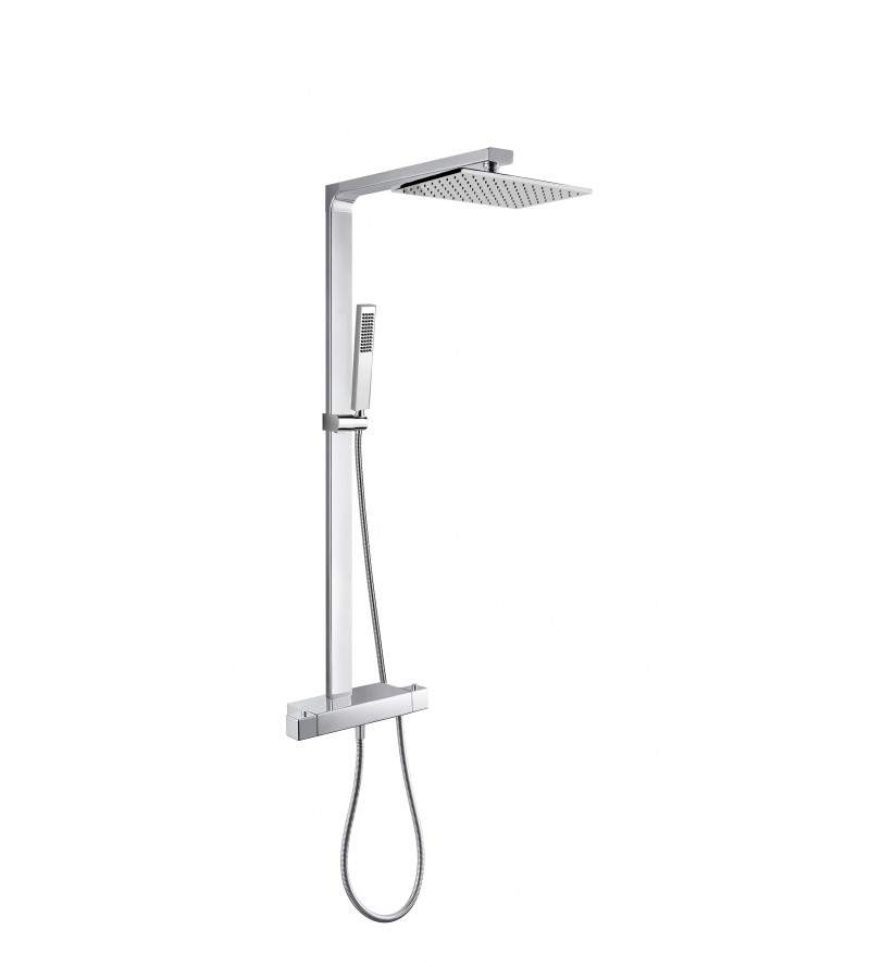 Square model shower column in chrome color Damast Concept Two 16399