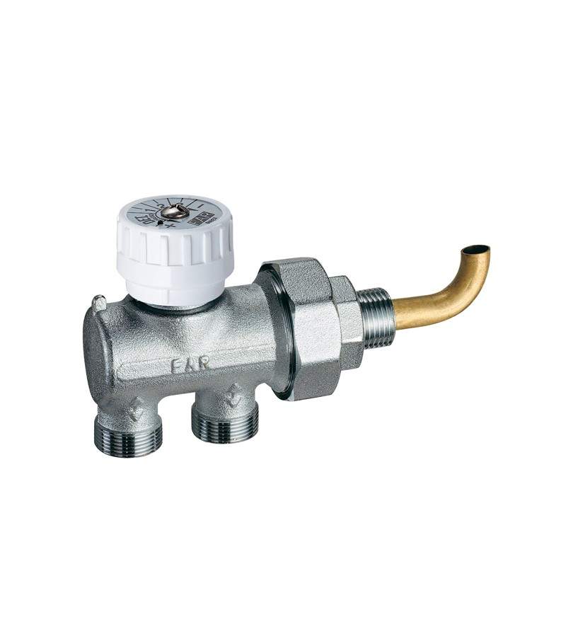 Chrome-plated manual monostile valve for single-pipe systems FAR 1500