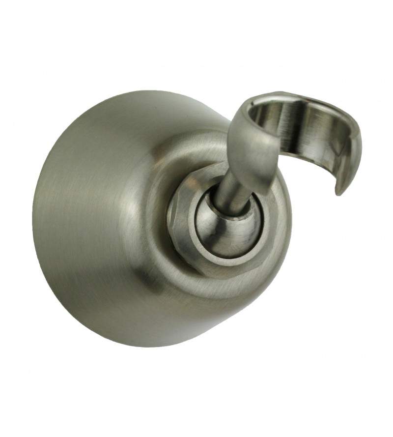 Brass shower support with brushed nickel finish Sphera