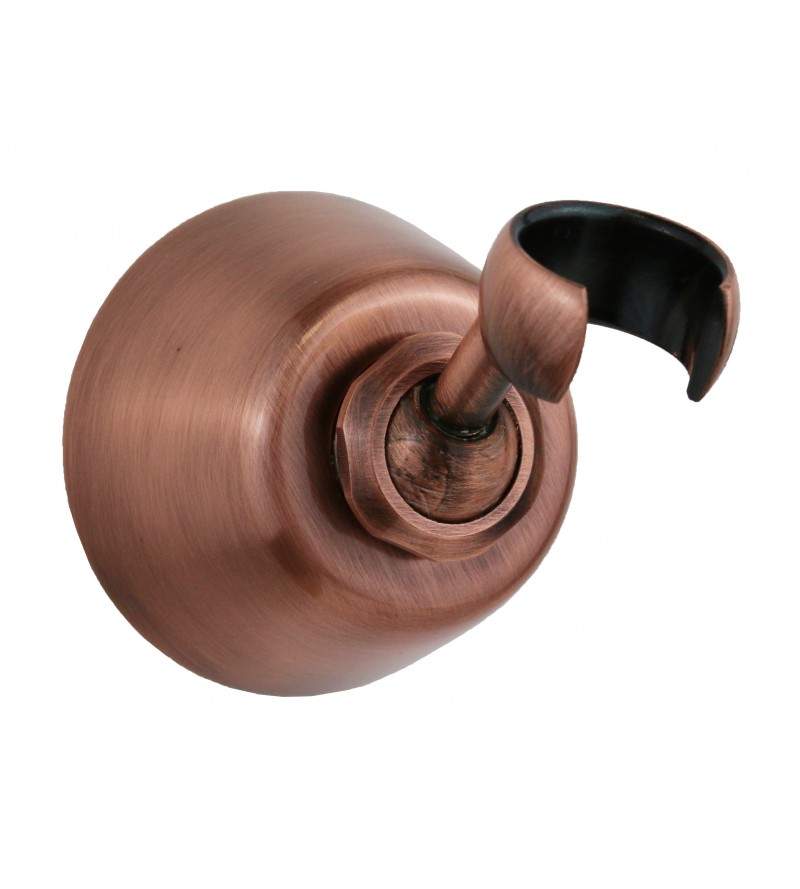 Brass shower support with copper finish Sphera