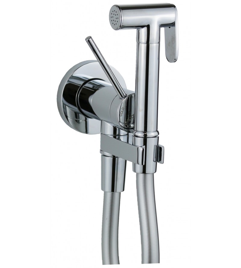 Built-in bidet set with chrome-colored hygienic shower Gattoni RT010C0