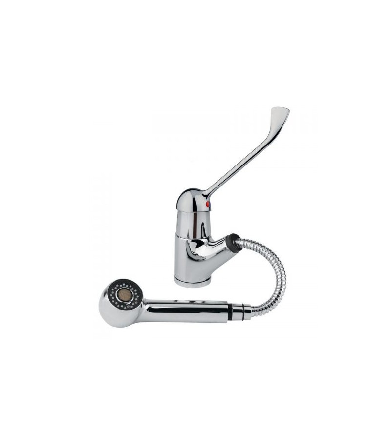 Kitchen sink mixer with pull-out shower and clinical lever Idral 02451