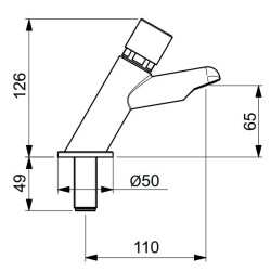 Grifo para lavabo con pulsador antibloqueo Idral Modern  08510-08510/PM-08510F/PM-08510F