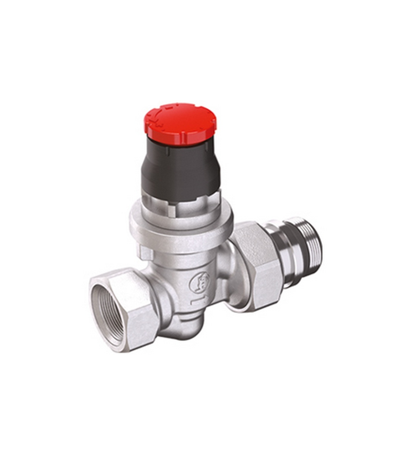 Straight valve with thermostatic option with dynamic flow balancing Giacomini R402DB
