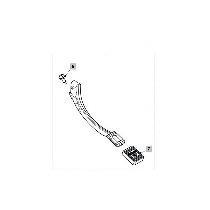 Pedal lever adjustment hexagonal pin Idral 02098