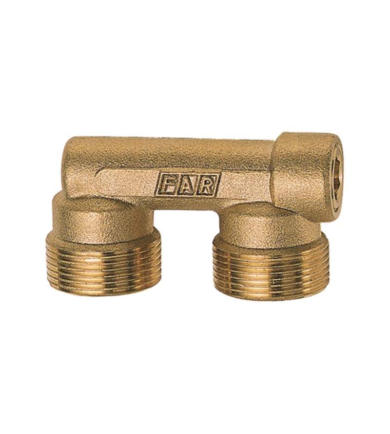 Brass external termplate without nuts for testing of single/double pipe systems FAR 1445