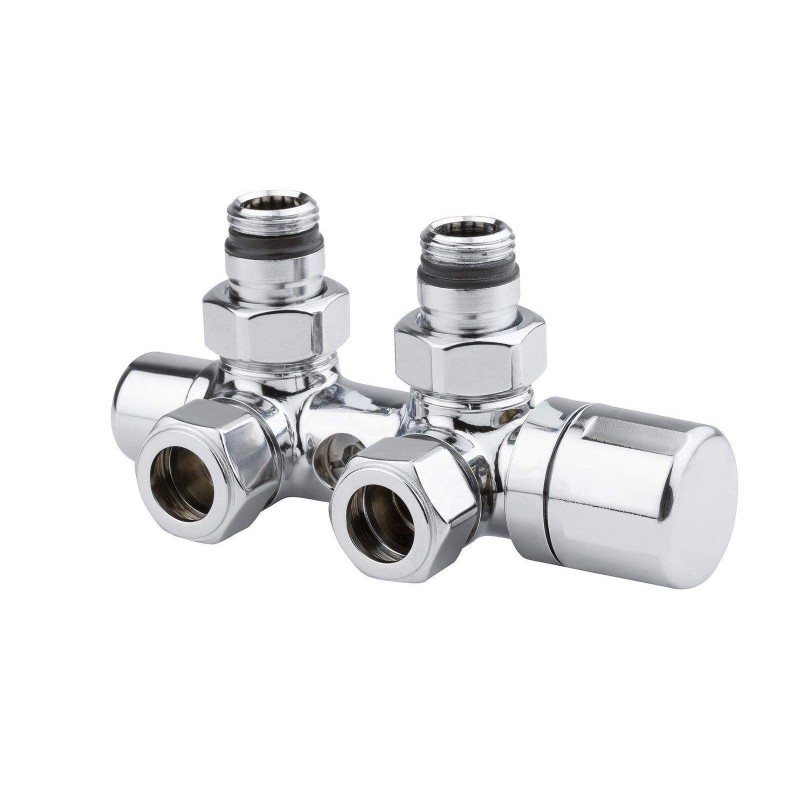 Chromium plated thermostatic single-double pipe valve Arteclima 4010CHT