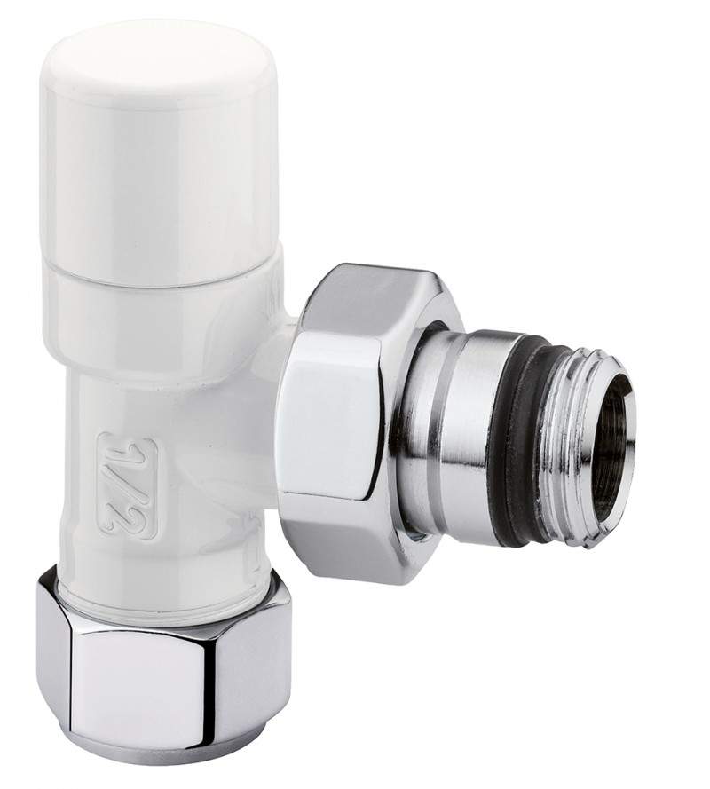 Angle lockshield valve, white color Arteclima 11012CBB