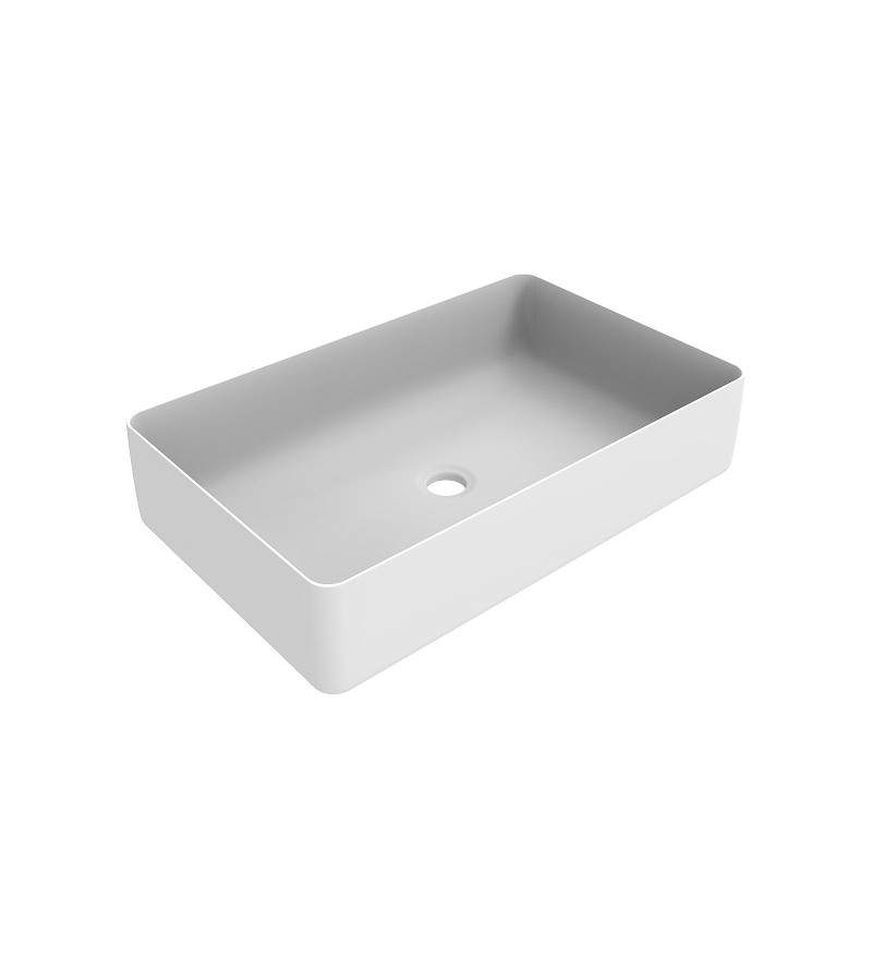Matt white rectangular countertop washbasin 580x360 mm Ercos Musa BLCEROMUSA0012
