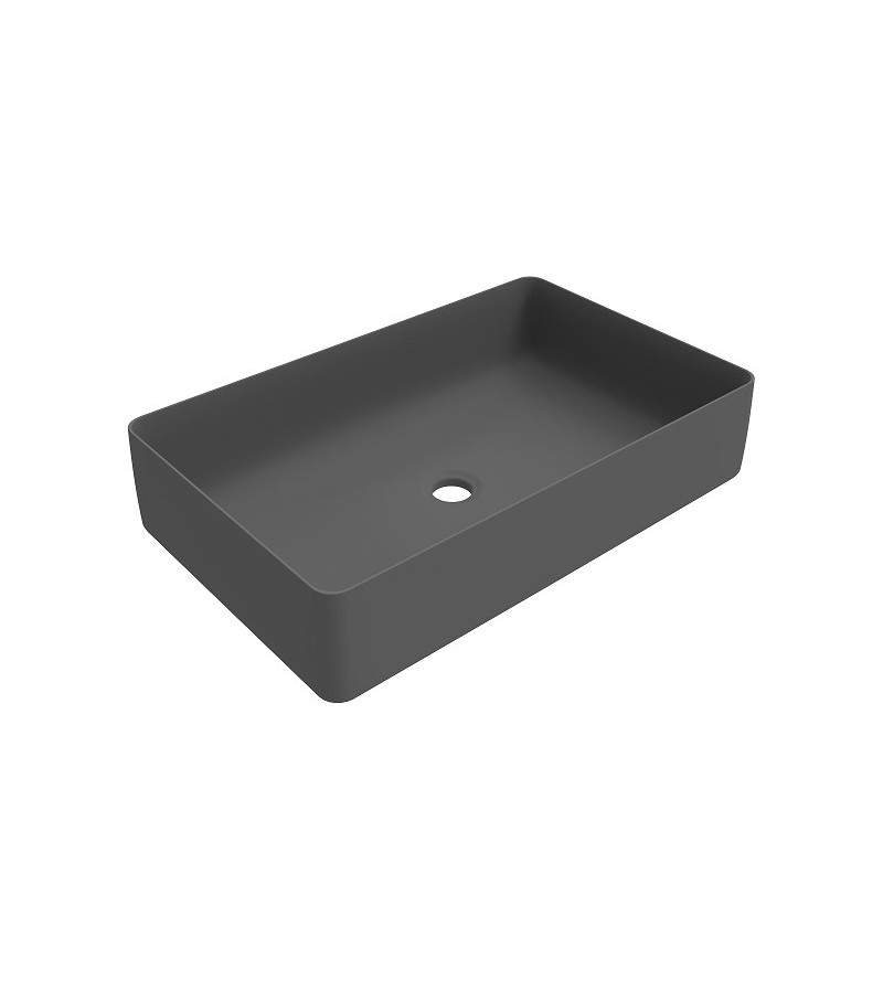 Countertop washbasin with dimensions 580x360 mm matt gray color Ercos Musa BLCERBMUSA0012