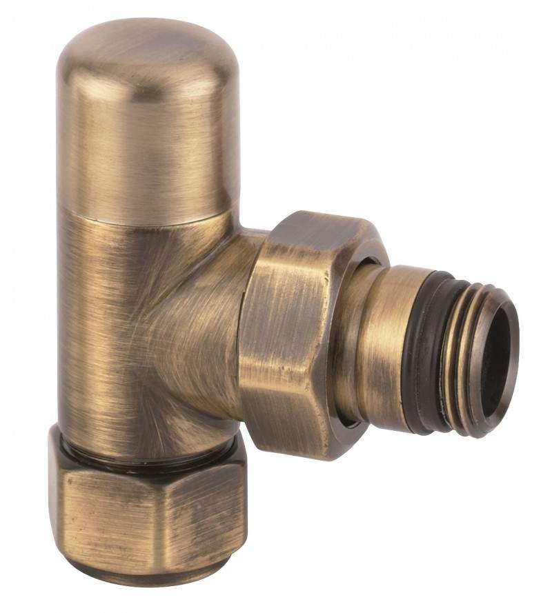 Angled lockshield valve in antique bronze color Arteclima 11112MB