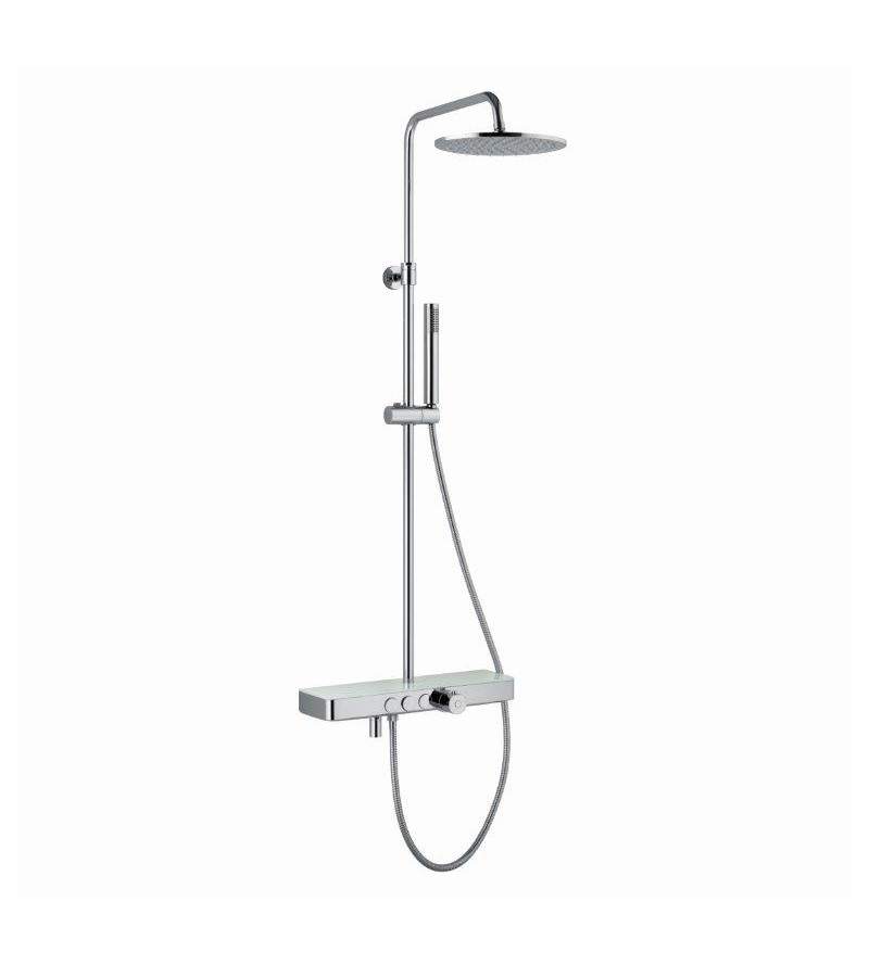 Thermostatic shower column with push-button selection foot washer Sphera