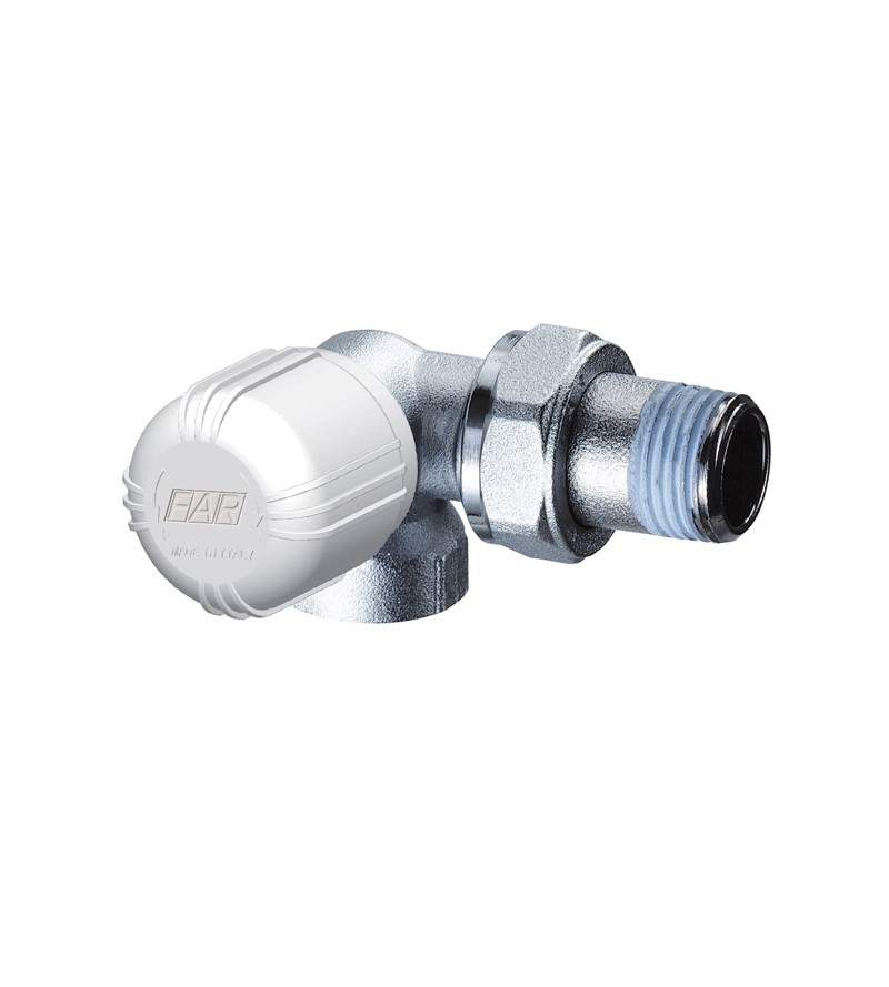 Chrome-plated thermostatic valve right-angled version FAR 1627