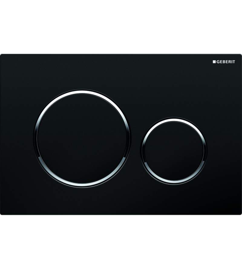 Flush plate with double button in black Geberit Sigma 20 115.882.KM.1