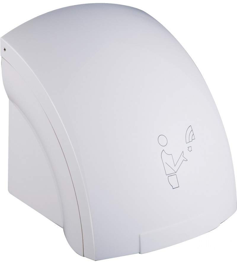 Sèche-mains électrique de couleur blanc mat avec capteur Tecom Rocket LFHD1E