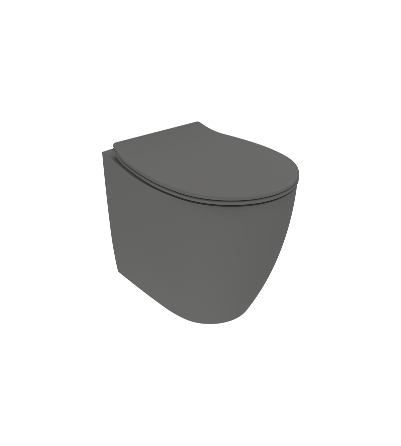 Vaso a pavimento lungo 52 cm in ceramica colore grigio opaco Ercos Kite BCKTEGVASO