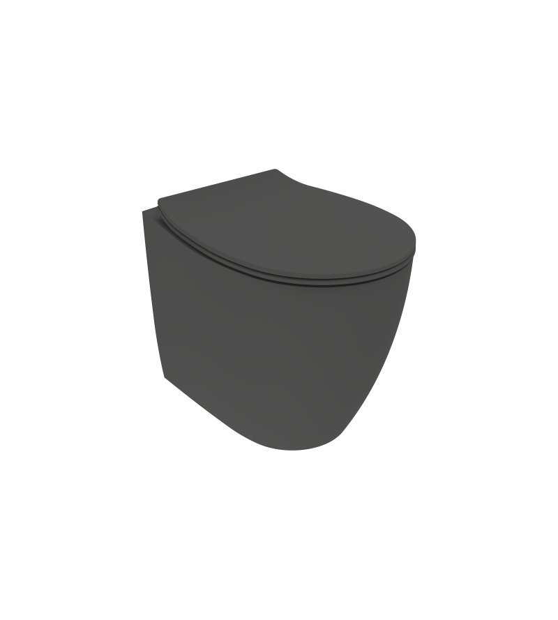 Vaso con installazione a terra in colore nero opaco lungo 52 cm Ercos Kite BCKTEKVASO