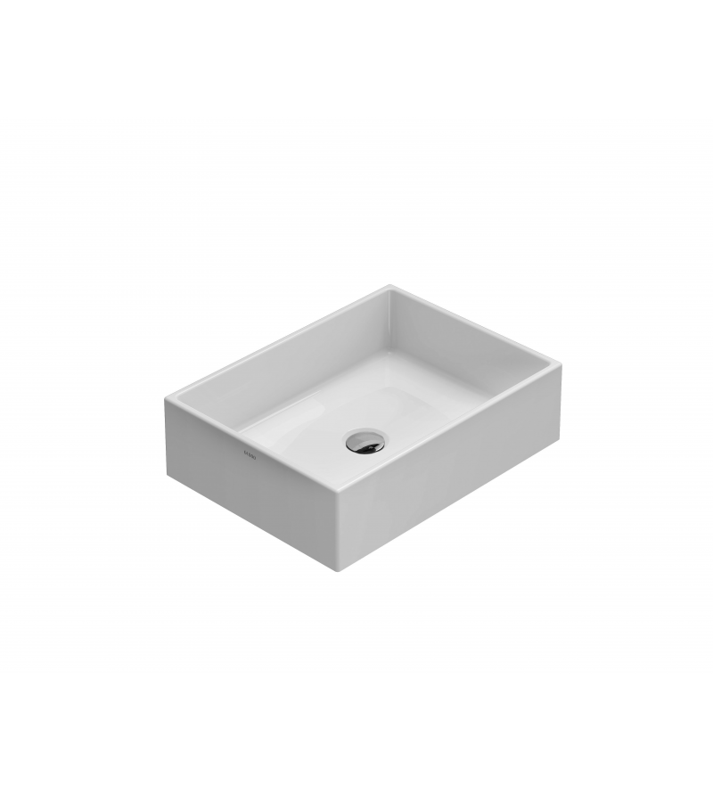 Countertop installation ceramic washbasin 50.37 Globo Forty3 FO050BI