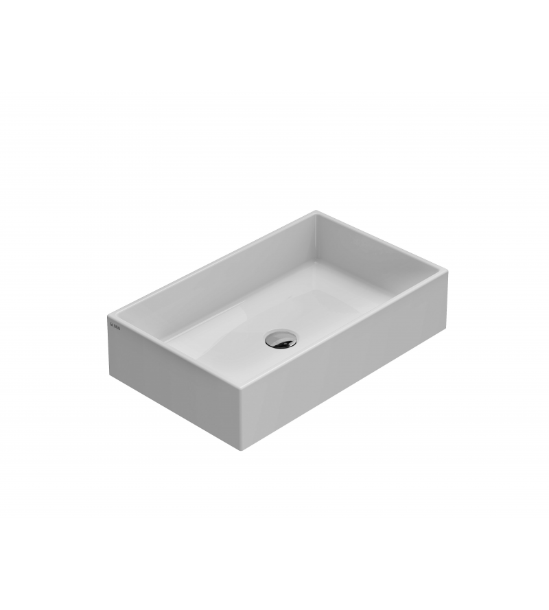 Countertop installation ceramic washbasin 60.37 Globo Forty3 FO062BI