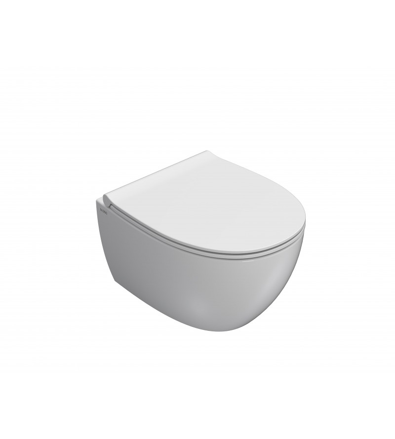 Vaso WC in ceramica installazione sospesa senza brida 48.37 Globo 4ALL MDS04