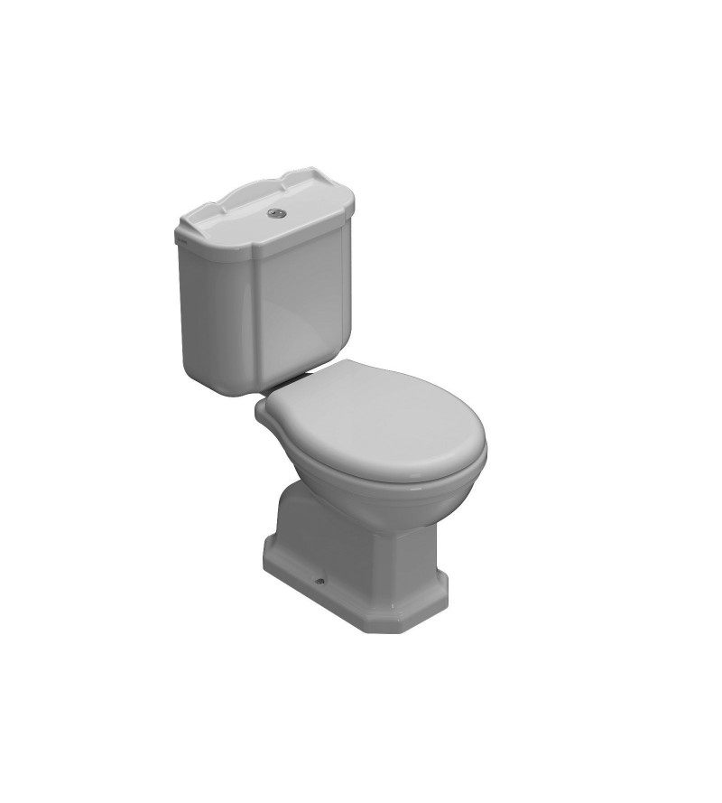 Vaso WC in ceramica monoblocco scarico pavimento 67.43 Globo Paestum PA003BI