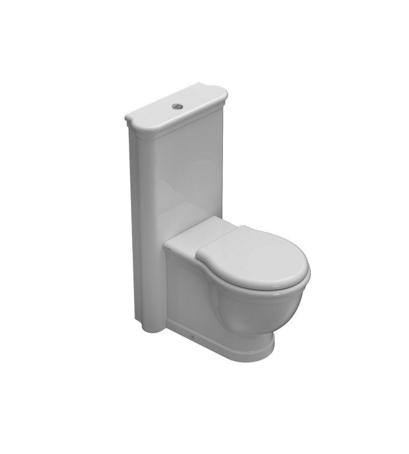 Vaso WC monoblocco in ceramica installazione a filo parete 71.37 Globo Paestum PA137BI