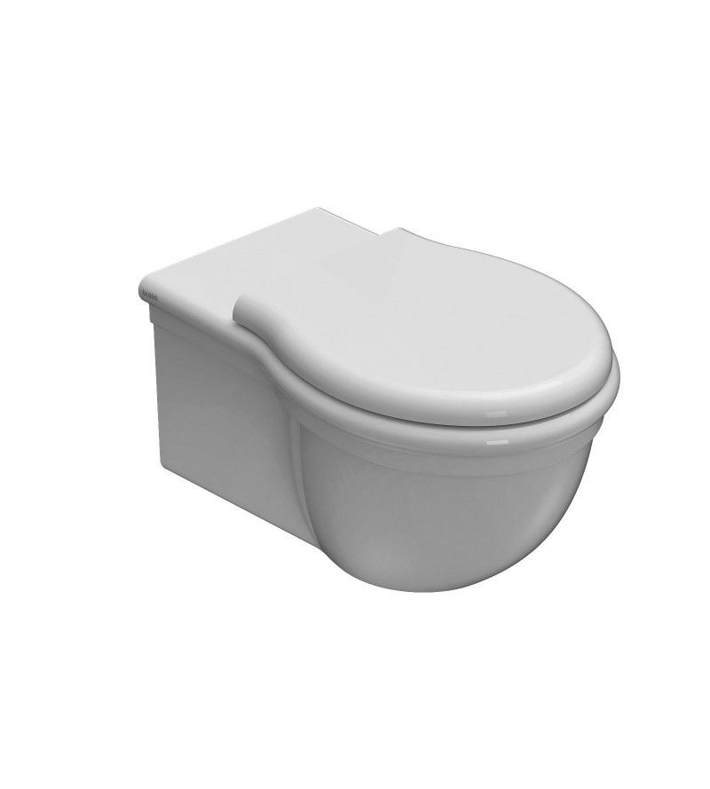 Vaso WC in ceramica installazione sospesa 57.38 Globo Paestum PAS03BI