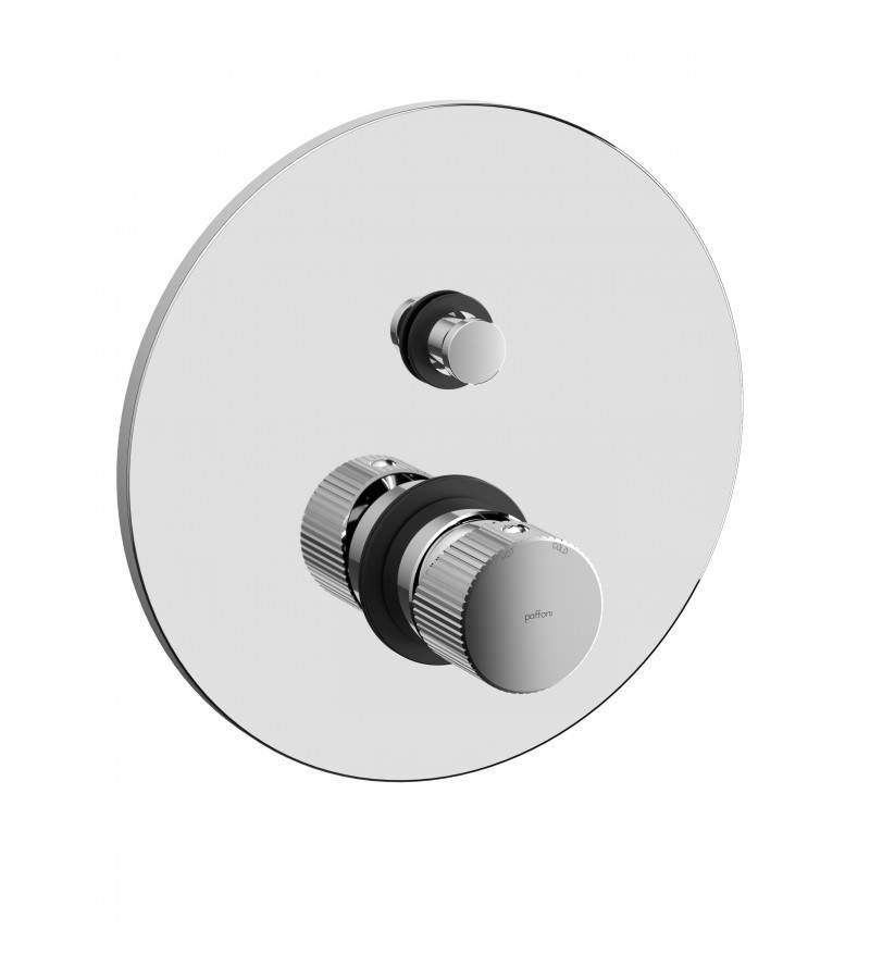 Built-in shower mixer with 2 outlets with round plate Ø200 mm Paffoni Jo  JO015CR