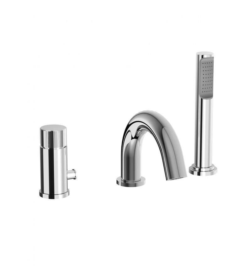 3-hole bath tub mixer with diverter and hand shower Paffoni Jo JO040LCR