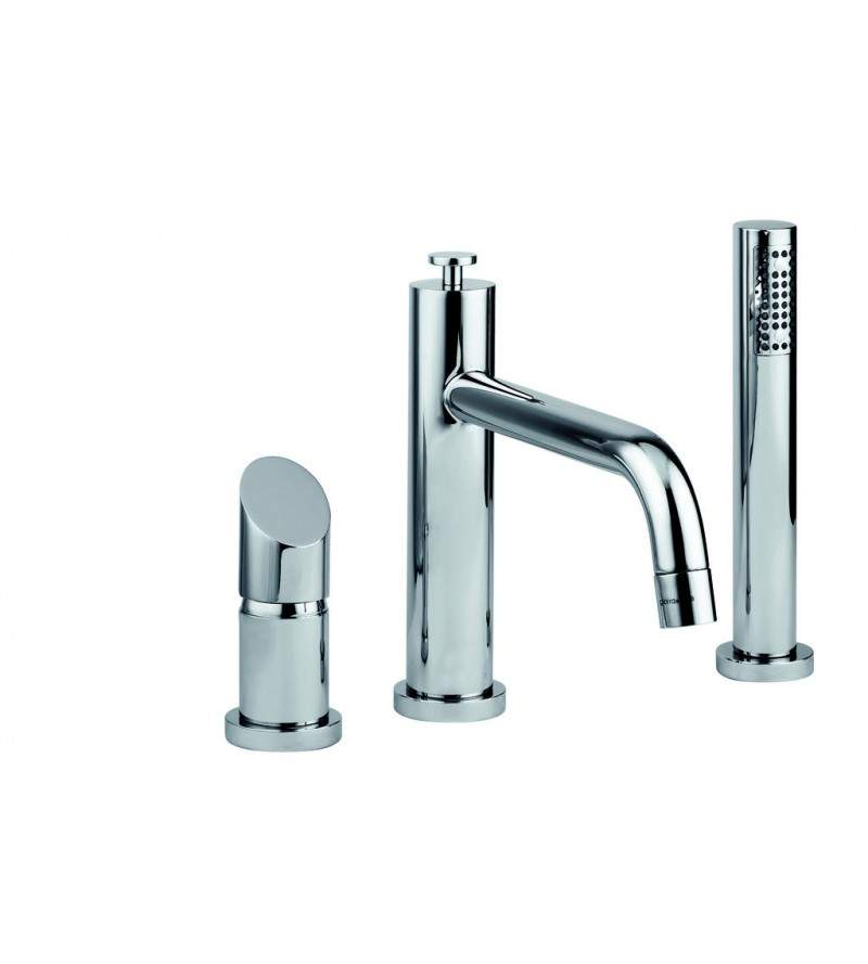 Mezclador de bañera de 3 orificios con ducha extraíble Gioira&Redi Bond 933