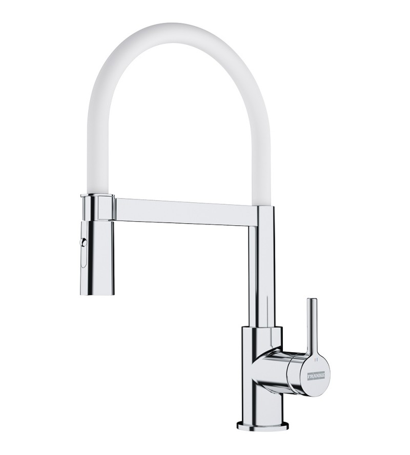 Franke semi pro chrome / white kitchen sink mixer 115.0626.088
