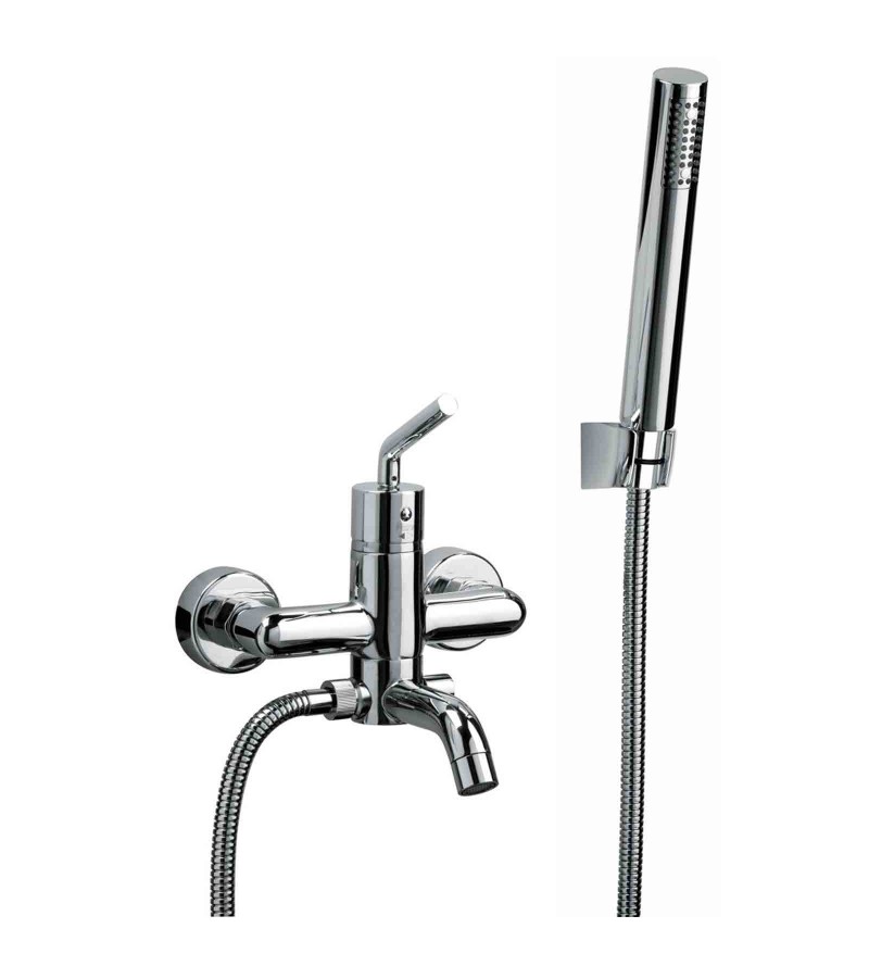 Mezclador de baño externo con set de ducha Piralla Garda 0AS00002A21