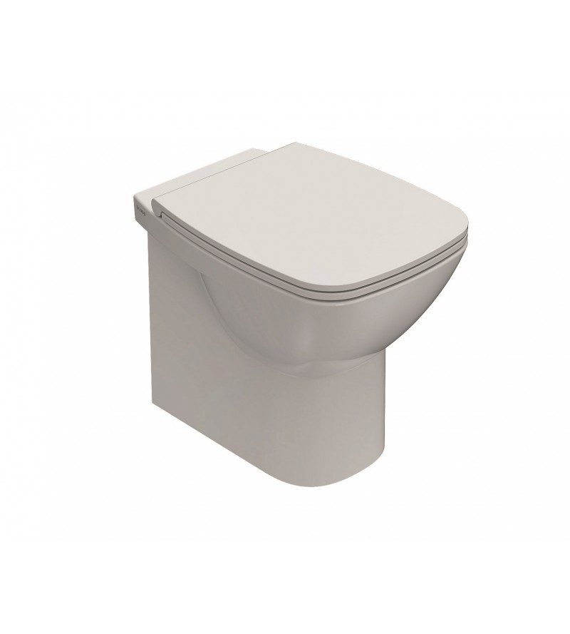 Vaso WC in ceramica a terra installazione filo parete 53.37 Globo Daily DA002BI