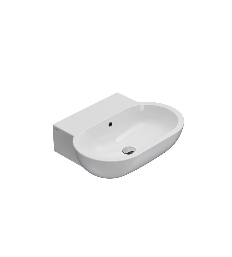 Ceramic washbasin suspended installation 60.46 Globo Bowl+ SC061BI
