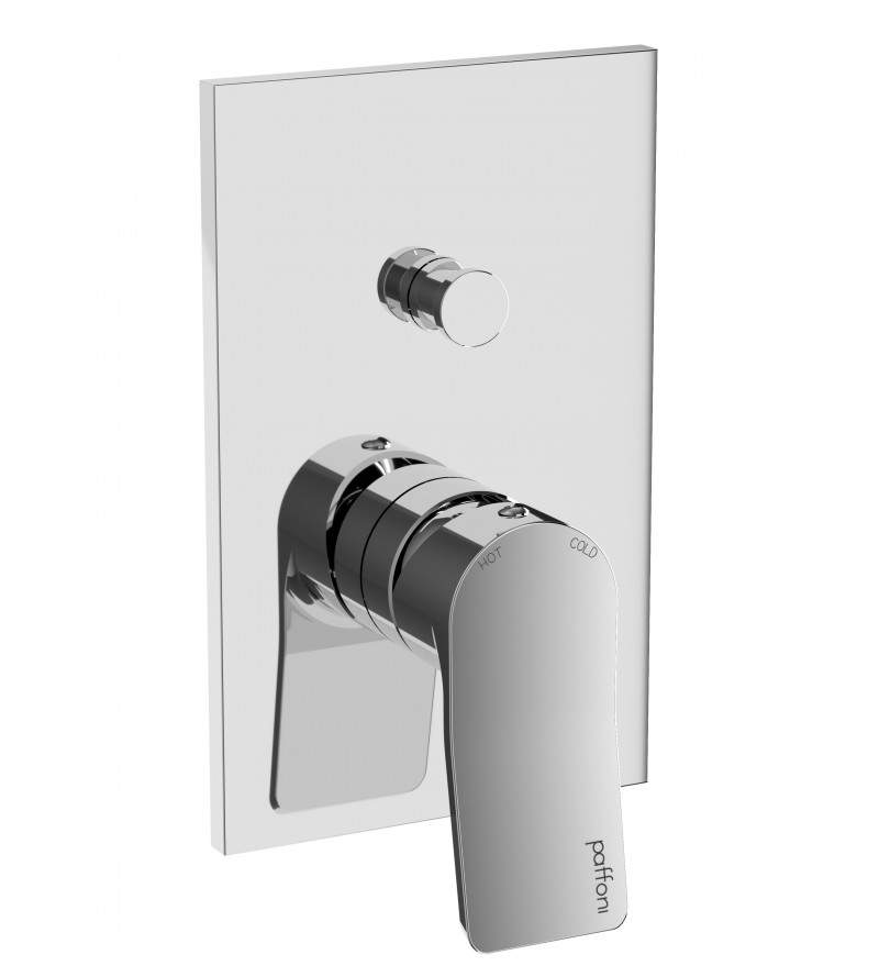 Built-in shower mixer with 2-way diverter and plate Paffoni Tilt TI015