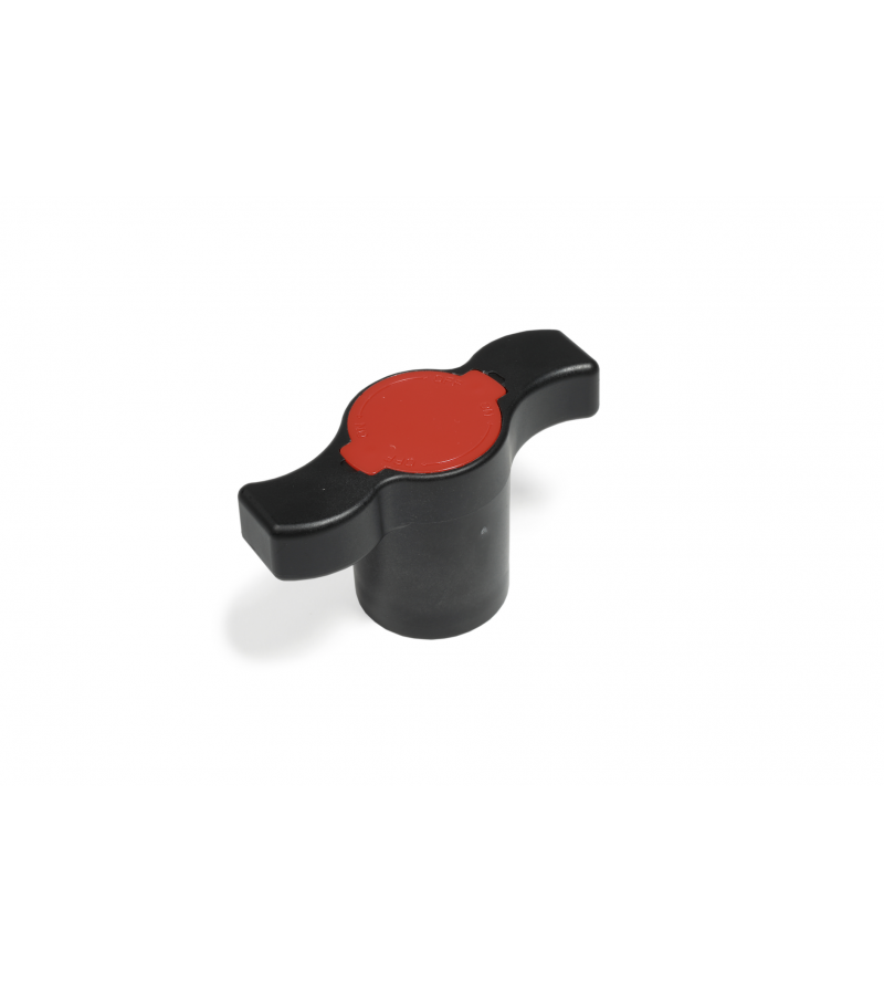 Plastic extended T-handle for ball valves with red plate Giacomini R749F